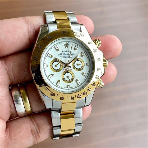 rolex silver and gold mens|silver rolex cost.